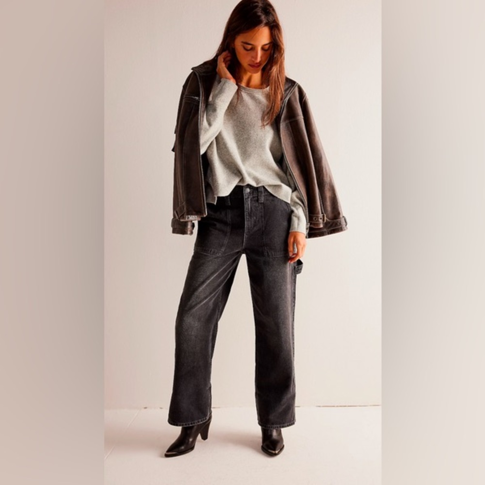 We The Free Women's Black Wide-Leg Jeans